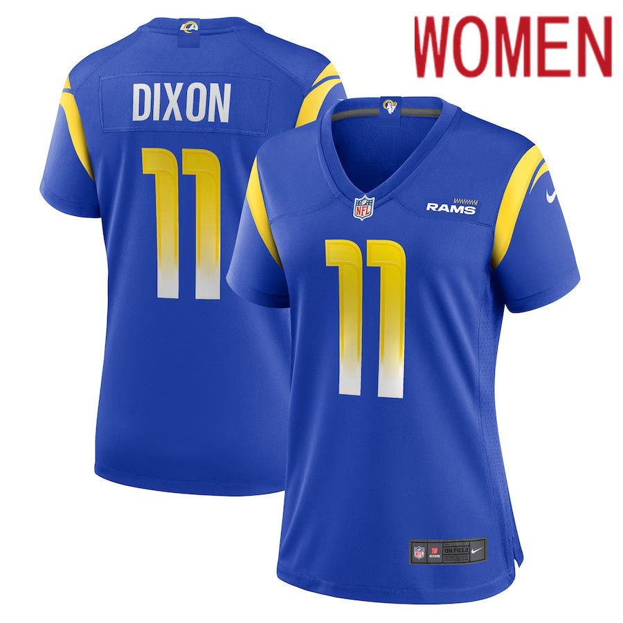 Women Los Angeles Rams 11 Riley Dixon Nike Royal Game Player NFL Jersey